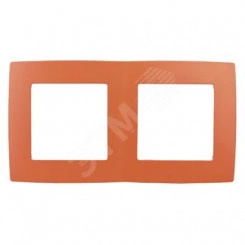 Рамка на 2 поста, Эра12, оранжевый, 12-5002-22 Рамка на 2 поста, Эра12, оранжевый, 12-5002-22
