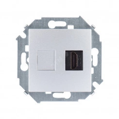 Розетка Simon15 HDMI алюминий Розетка Simon15 HDMI алюминий