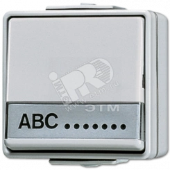 Выключатель универсальный накладной с полем для надписи 17x72мм IP44 Выключатель универсальный накладной с полем для надписи 17x72мм IP44