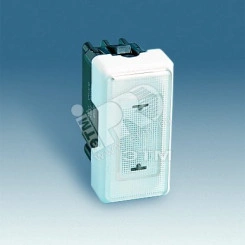 Сигнальная лампа с красной прозрачной крышкой узкая, 130-250В, S27, белый