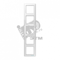 Рамка 5 постов белая