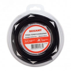 Трубка термоусаживаемая 6,0 3,0 мм черная, ролик 2,44 м Трубка термоусаживаемая 6,0 3,0 мм черная, ролик 2,44 м