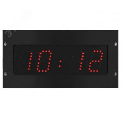 Часы цифровые STYLE II 5 (часы/минуты), высота цифр 5 см, красный цвет, импульс 24В, 240В, монтаж в стену заподлицо