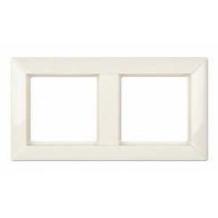 ECO Рамка 2-кратная для вертикальной и горизонтальной установки слоновая кость
