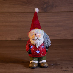 Керамическая домашняя фигурка Дед Мороз с елкой 9*6*14 см