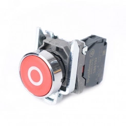 Кнопка SB4 в сборе модульная 22мм красная металл 1НЗ с маркировкой О Кнопка SB4 в сборе модульная 22мм красная металл 1НЗ с маркировкой О