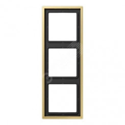 Рамка 3-я для горизонтальной/вертикальной установки  Серия- LS990  Материал- металл  Цвет- классическая латунь