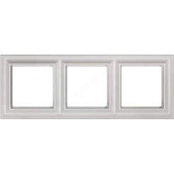 Рамка 3-местная для вертикальной и горизонтальной установки. Серия- Eco DECO. Материал- термопласт. Цвет- белый