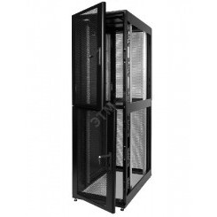 Шкаф серверный ПРОФ напольный колокейшн 46U (600х1200) 2 секции дверь перфорированная 2 шт черный в сборе ШТК-СП-К-2-46.6.12-44АА-9005