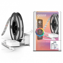 Лента светодиодная умная 12 Вт 3000-6000К 100-240V IP20 1000 Лм RGBW+изм.цвет.темп.+дим. LED 3м управление по Wi-Fi Smart Home Gauss