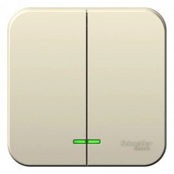 Выключатель наружный двухклавишный BLANCA (cх.5) с подстветкой, изолирующей пластиной, 10А, 250В, молочный Выключатель наружный двухклавишный BLANCA (cх.5) с подстветкой, изолирующей пластиной, 10А, 250В, молочный