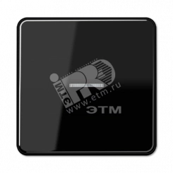 Клавиша с окошком для выключателя с подсветкой черная Клавиша с окошком для выключателя с подсветкой черная