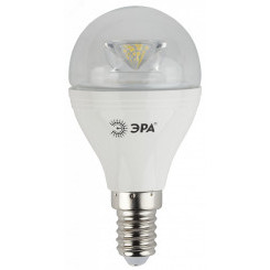 Лампа светодиодная LED P45-7W-827-E14-Clear  (диод,шар,7Вт,тепл, E14) (6/60/2400) ЭРА