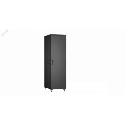 Шкаф напольный серии Lite II 19', 42U, металлическая передняя и задняя дверь, цельнометаллические двухуровневые стенки, Ш600хВ2042хГ800мм, в разобранном виде, черный RAL9005