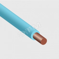 Провод силовой ПУВ 1х6 белый однопроволочный 100м