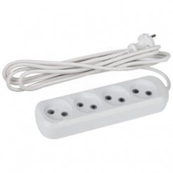 Удлинитель без зазeмл., 2х0.75мм2, ПВС, 4гн, 5м (20/600) UX(6)-4-5m Удлинитель без зазeмл., 2х0.75мм2, ПВС, 4гн, 5м (20/600) UX(6)-4-5m