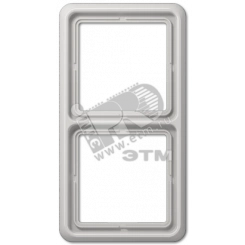 Рамка 2 поста универсальная светло-серая Рамка 2 поста универсальная светло-серая