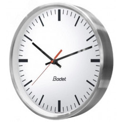 Часы аналоговые вторичные Profil 740 Metal (часы/мин/сек), высота 40 см, стальной полированный корпус и минеральное стекло, метки, (24В минутный импульс)