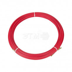 Протяжка кабельная (мини УЗК в бухте), стеклопруток, d=3,5 мм 50 м, красная