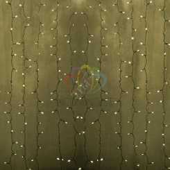 Гирлянда профессиональная Светодиодный Дождь 2х0.8м постоянное свечение прозрачный провод 220В теплый