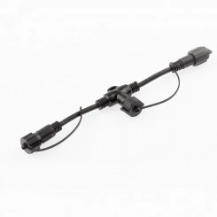 Коннектор ERAPS-C для гирлянд Т-образный IP65 каучук черный ЭРА