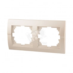 DERIY Рамка 2-ая горизонтальная жемчужно-белая металлик DERIY Рамка 2-ая горизонтальная жемчужно-белая металлик