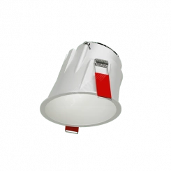 Рамка для модульного светильника FLEX 50 06 круглая встраиваемая утопленная 95х80мм RAL9010 кососвет для освещения стен ВАРТОН