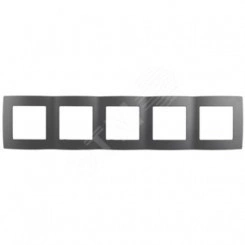 Рамка на 5 постов, Эра12, графит, 12-5005-12 Рамка на 5 постов, Эра12, графит, 12-5005-12