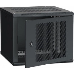 Шкаф LINEA W 9U 600x600 мм дверь перфорированная RAL9005 Шкаф LINEA W 9U 600x600 мм дверь перфорированная RAL9005