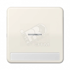 Клавиша с окошком для выключателя с подсветкой и полем для надписи слоновая кость Клавиша с окошком для выключателя с подсветкой и полем для надписи слоновая кость