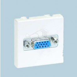Разъём VGA, широкий, винты, S27, белый