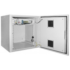 Шкаф уличный 19дюйм 9U 650x600 IP55 металл дверь серый