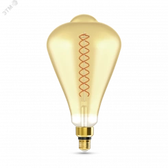 Лампа светодиодная LED 8.5 Вт 660 Лм 2000К теплая Е27 ST164 golden flexible Filament Gauss