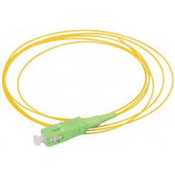 Шнур оптический коммутационный монтажный (Пигтеил  для одномодового кабеля (SM) 9/125 (OS2) SC/APC LSZH 1,5м