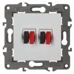 Розетка аудио двойная, Эра Elegance, белый, 14-3112-01