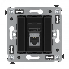 Avanti Компьютерная розетка RJ-45 в стену кат.5e  одинарная экранированная Черный квадрат