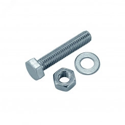 Болт DIN933 с шестигранной головкой оцинк. М12х60 + гайка + шайба (2 шт) Болт DIN933 с шестигранной головкой оцинк. М12х60 + гайка + шайба (2 шт)