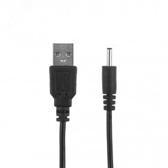Кабель USB штекер - DC разъем питание 1,4х3,4 мм, спираль 1,5 м