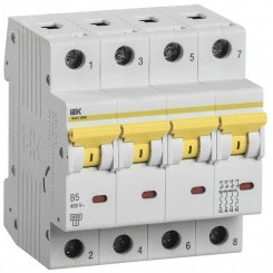 Выключатель автоматический ВА47-60M 4Р 5А 6кА B IEK