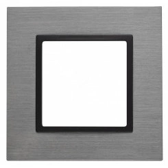 Рамка на 1 пост, металл, Эра Elegance, титан+антр, 14-5201-42 Рамка на 1 пост, металл, Эра Elegance, титан+антр, 14-5201-42