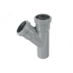 Тройник НПВХ внутренняя канализация 110x50 мм 87 градусов Тройник НПВХ внутренняя канализация 110x50 мм 87 градусов