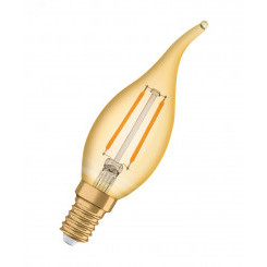 Лампа светодиодная филаментная LED 1,5Вт Е14 2400К 120лм свеча на ветру золото 230V FIL CL BW  (замена 12Вт) OSRAM Vintage 1906