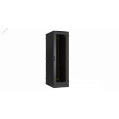 Шкаф напольный 19д 24U Ш600хВ1280хГ800мм в разобранном виде черный