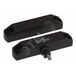 Датчик магнитоконтактный, НР, коричневый, накладной для деревянных дверей, зазор 25 мм