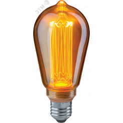 Лампа светодиодная LED 4вт Е27 теплый ST64 ретро PMMA