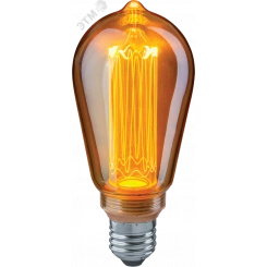 Лампа светодиодная LED 4вт Е27 теплый ST64 ретро PMMA