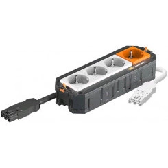 Рамка 4-модульная с розетками 3 белые, 1 оранжевая, 250 V, 16 A, 2P+E, штекер WINSTA MIDI Рамка 4-модульная с розетками 3 белые, 1 оранжевая, 250 V, 16 A, 2P+E, штекер WINSTA MIDI