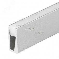 Профиль с экраном ALU-NANO-6-2000 ANOD+SILICONE (ARL, Алюминий)