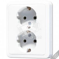 Розетка 16A 250V/10A 250V сдвоенная Розетка 16A 250V/10A 250V сдвоенная