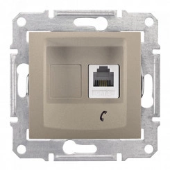 Sedna Розетка телефонная RJ11 в рамку титан Sedna Розетка телефонная RJ11 в рамку титан